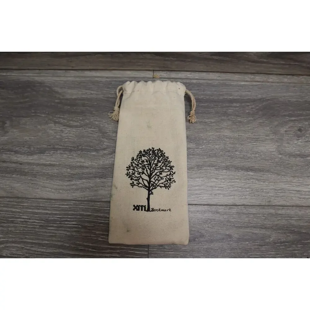 XM Bookmark Chinese Bookmark Set Collection Tassel Fringe Art Drawstring Bag